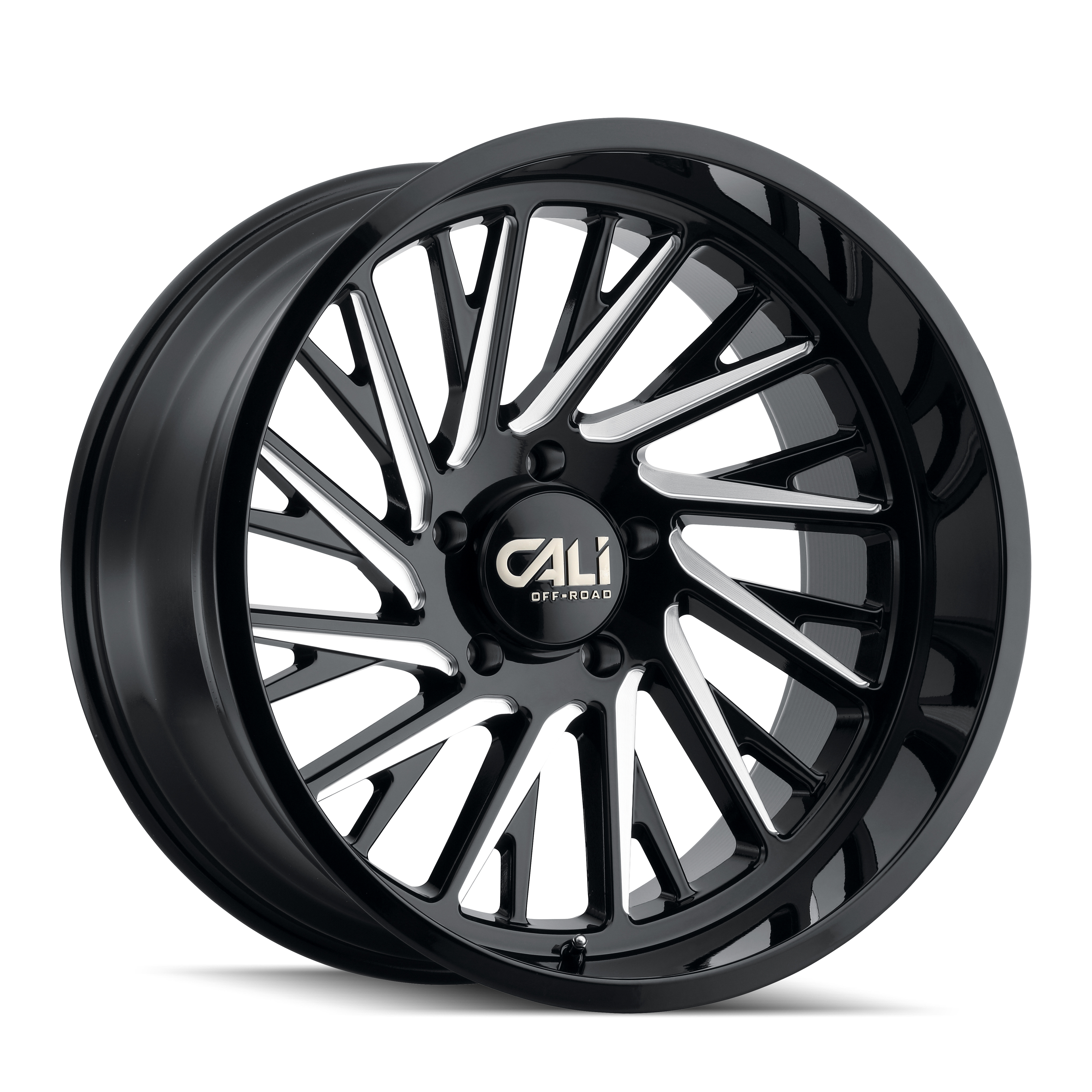 CALI OFF-ROAD PURGE 9114 GLOSS BLACK MILLED 20X12 8-170 -51MM 125.2MM